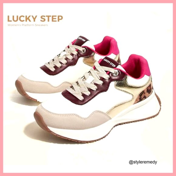 Women's Platform Sneakers Slip-Resistant Breathable Running Walking Shoes - Picture 4 of 7